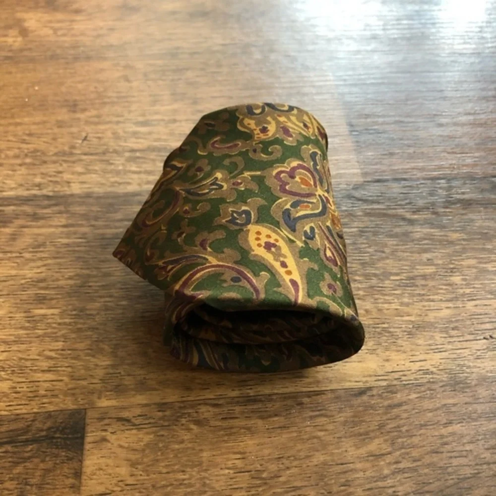 Burberry Green Floral Tie